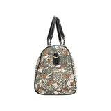 Monkey tropical leaves background Travel Bag