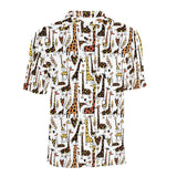 Giraffe Pattern Print Design 05 Men's All Over Print Polo Shirt