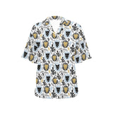 Lion Pattern Print Design 05 Women's All Over Print Hawaiian Shirt