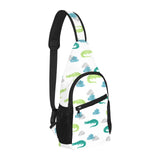 watercolor crocodile pattern All Over Print Chest Bag