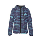 Shark pattern Women's Padded Hooded Jacket