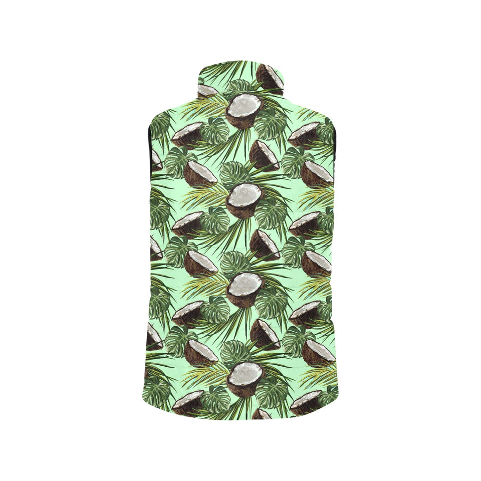 Coconut Pattern Print Design 02 Men's Padded Vest