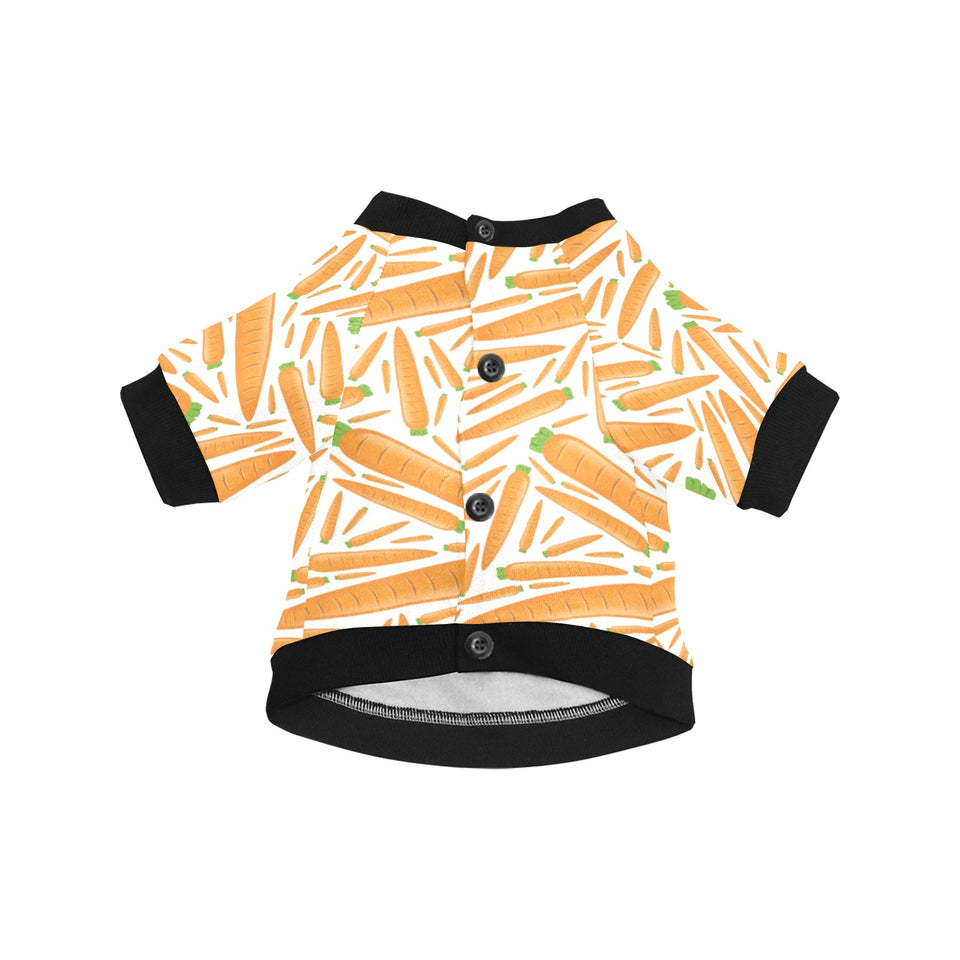 Carrot Pattern Print Design 02 All Over Print Pet Dog Round Neck Fuzzy Shirt
