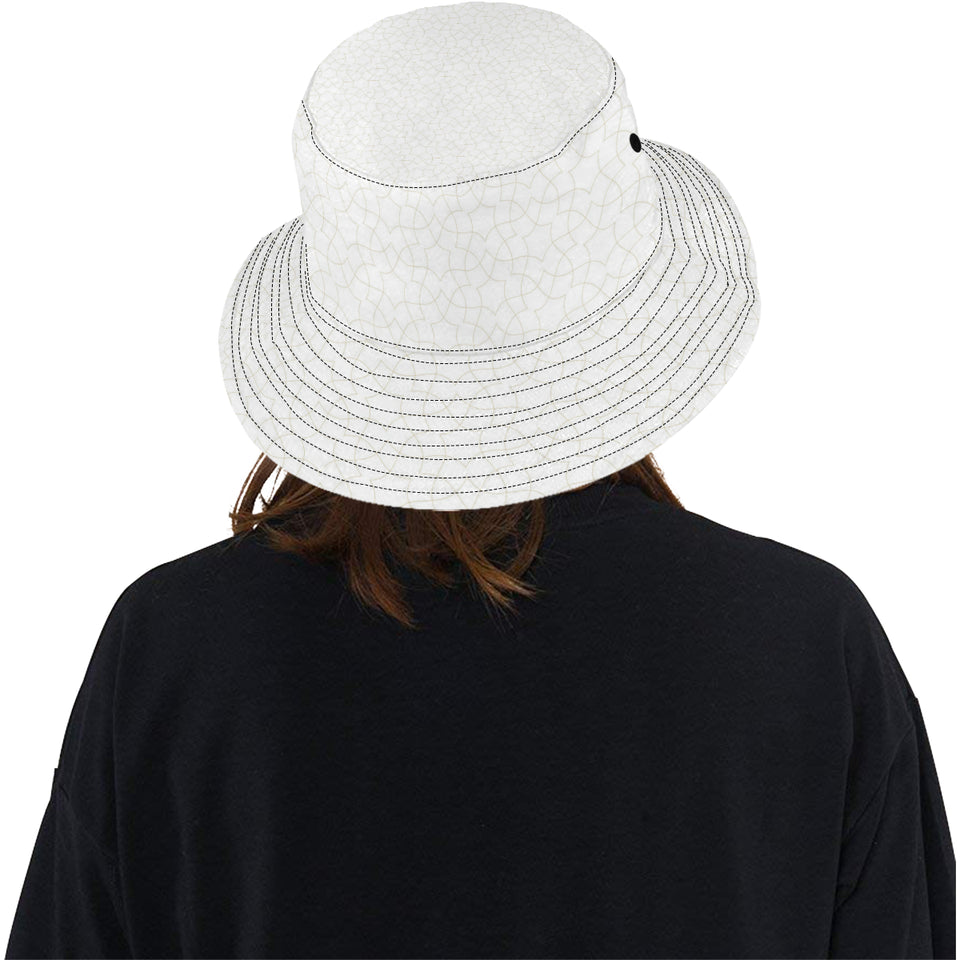arabic white pattern Unisex Bucket Hat
