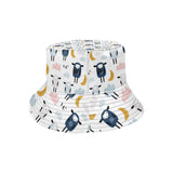 Cute sleeping sheep moon cloud pattern Unisex Bucket Hat