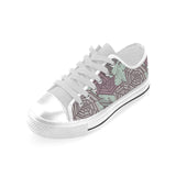 Spider web cobweb design color pattern Men's Low Top Shoes White