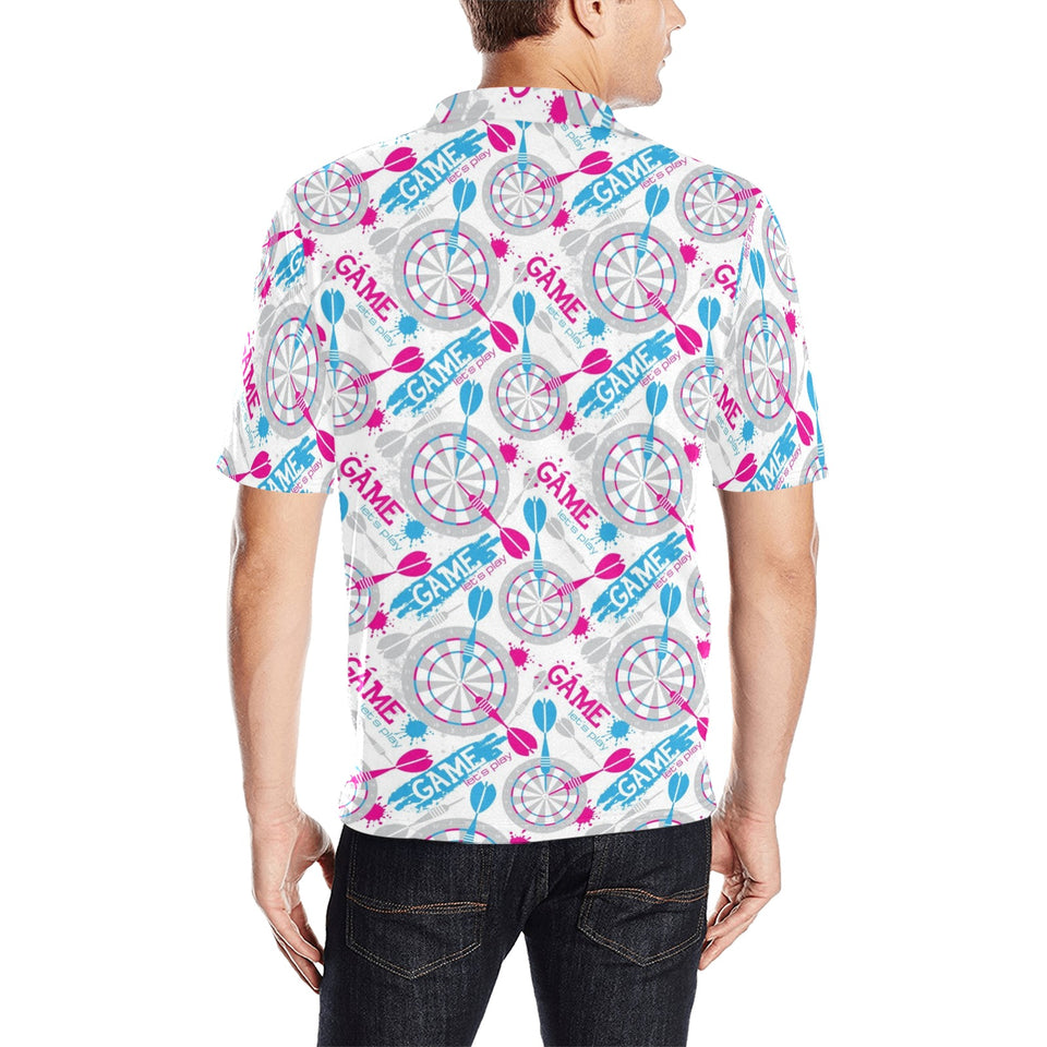 Darts Pattern Print Design 01 Men's All Over Print Polo Shirt