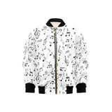Music Notes Pattern Print Design 04 Kids' Boys' Girls' Bomber Jacket
