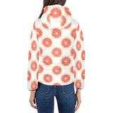 Grapefruit pattern Women's Padded Hooded Jacket