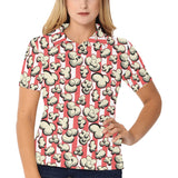 Popcorn Pattern Print Design 05 Women's All Over Print Polo Shirt