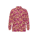 Popcorn Pattern Print Design 02 Men's Long Sleeve Polo Shirt