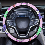 Cute ice cream cone animal pattern Car Steering Wheel Cover