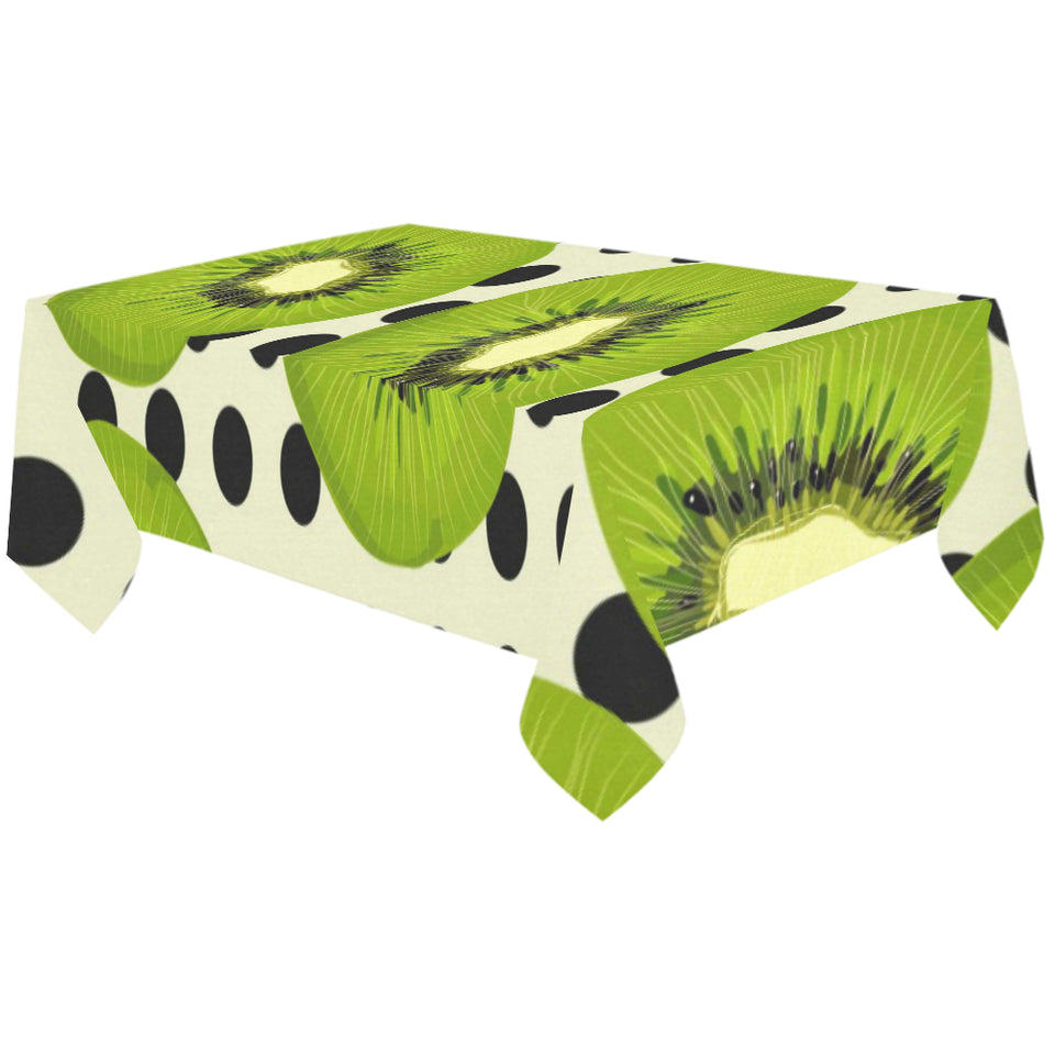kiwi black dot background Tablecloth
