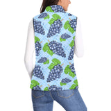 Watercolor grape pattern Women's Padded Vest