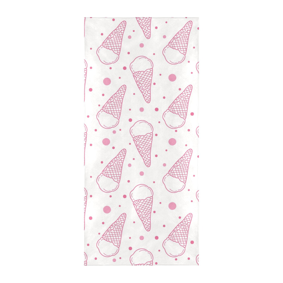 Hand drawn ice cream pattern Beach Towel