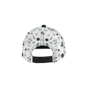 Hand drawn space elements space rocket star planet All Over Print Snapback Cap