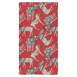 Zebra abstract red background Bath Towel