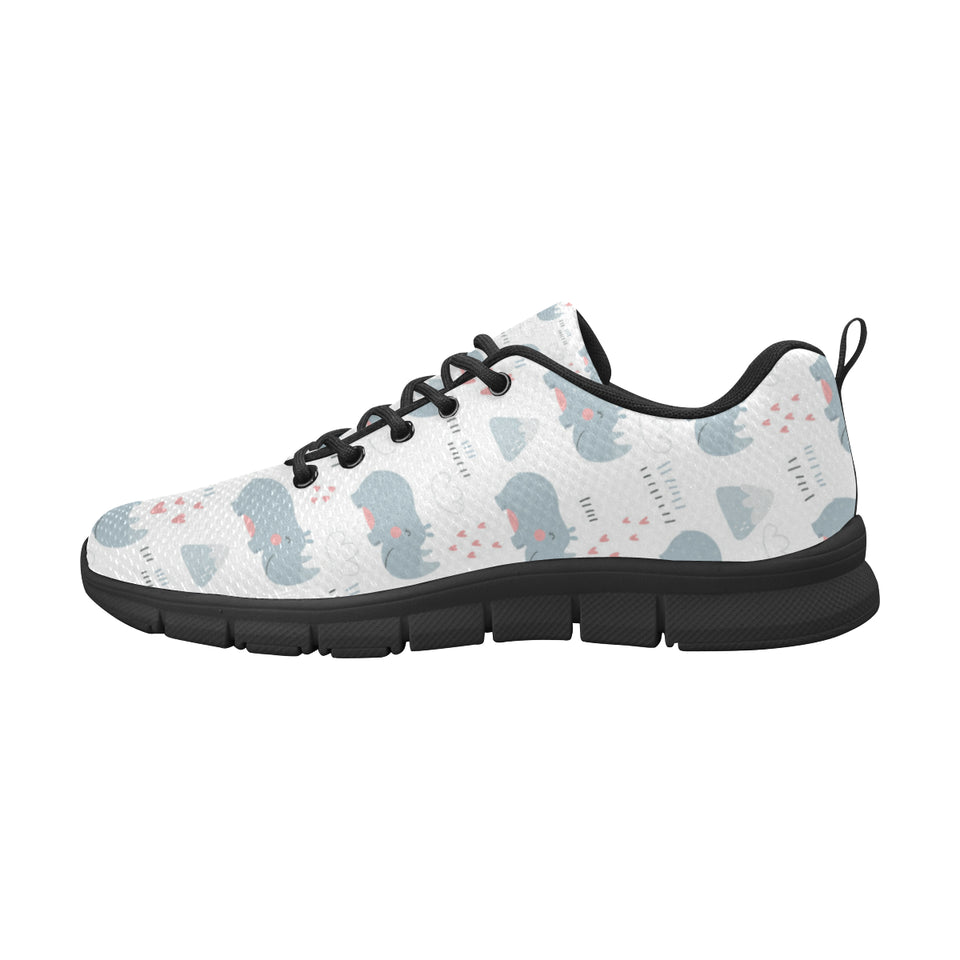 cute rhino heart pattern Men's Sneaker Shoes
