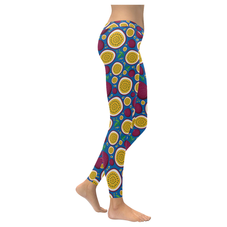 Passion fruit blue background Women's Legging Fulfilled In US