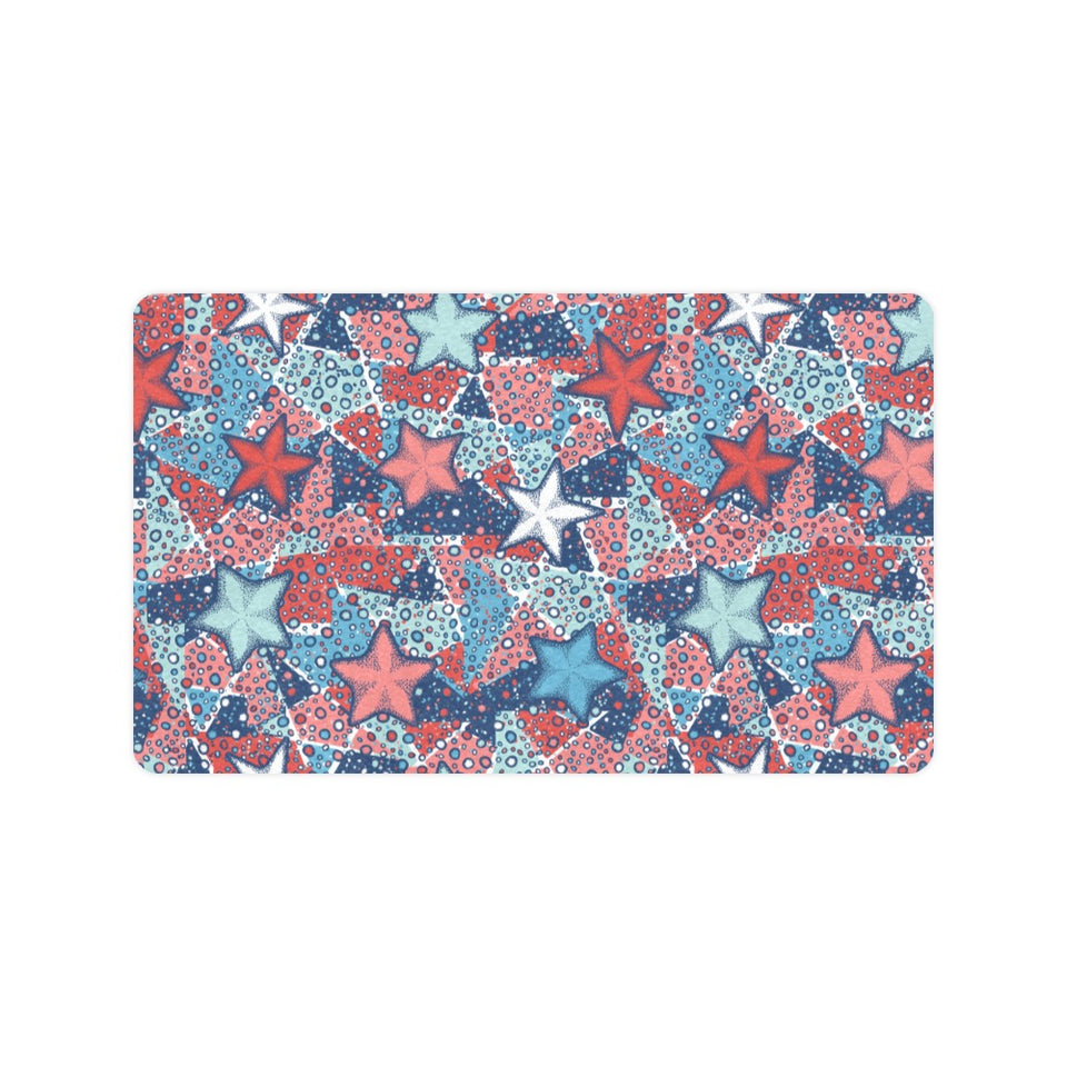 Hand drawn colorful starfish Doormat