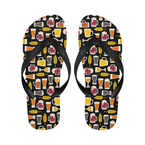 Beer type pattern Unisex Flip Flops