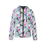 Stingray Pattern Print Design 01 Women's Padded Hooded Jacket