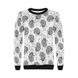 Hand drawn french fries pattern Women's Crew Neck Sweatshirt