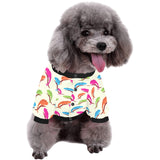 Colorful Chameleon lizard pattern All Over Print Pet Dog Round Neck Fuzzy Shirt