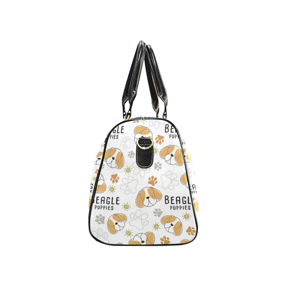 Cute beagle dog pattern background Travel Bag