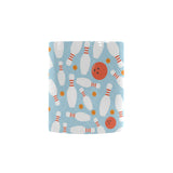 Bowling ball bowling pins blue blackground Morphing Mug Heat Changing Mug