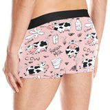 Cows milk product pink background Men's All Over Print Boxer Briefs Men's Underwear