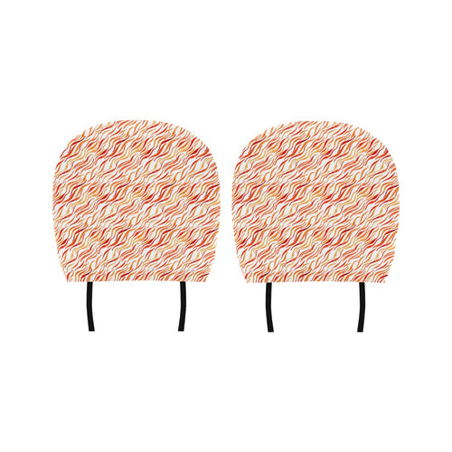 Fire flame watercolor pattern Car Headrest Cover