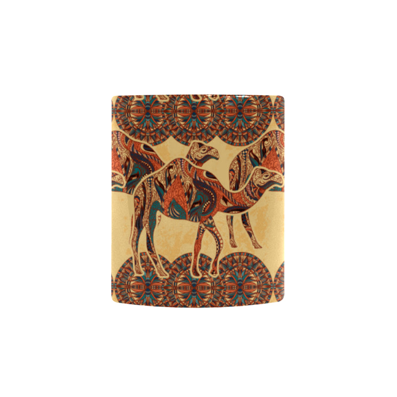 Camel polynesian tribal design pattern Morphing Mug Heat Changing Mug