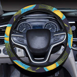 Colorful parrot flower pattern Car Steering Wheel Cover