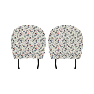 Pigeon Pattern Print Design 04 Car Headrest Cover