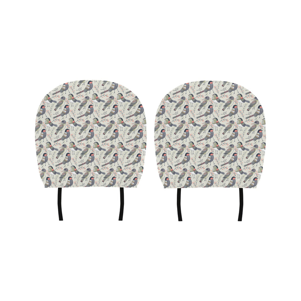 Pigeon Pattern Print Design 04 Car Headrest Cover