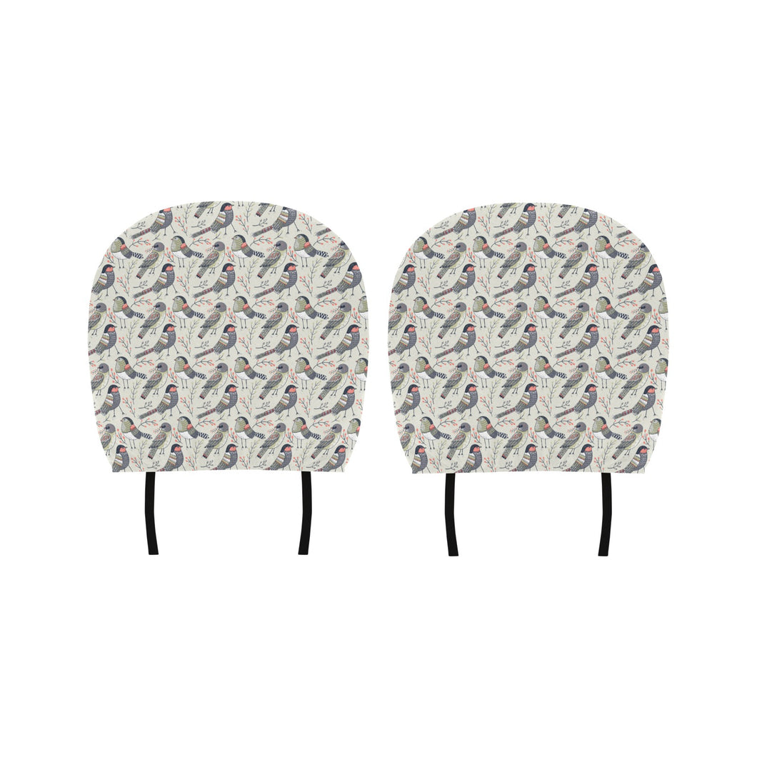 Pigeon Pattern Print Design 04 Car Headrest Cover