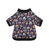 Colorful mushroom pattern All Over Print Pet Dog Round Neck Fuzzy Shirt
