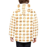Hamburger Pattern Print Design 04 Kids' Boys' Girls' Padded Hooded Jacket