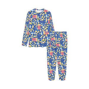 Popcorn Pattern Print Design 01 Kids' Boys' Girls' All Over Print Pajama Set