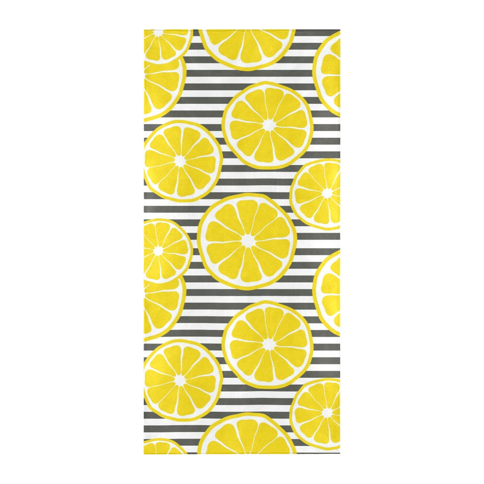 slice of lemon design pattern Beach Towel