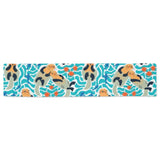 Cute sea otters fishe sea urchin pattern Table Runner