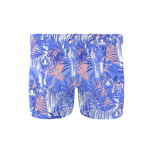 white bengal tigers pattern Men's Swimming Trunks