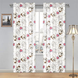 English Bulldog Pattern Print Design 01 Gauze Curtain