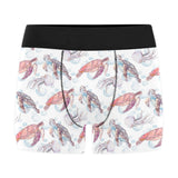 Watercolor sea turtle jellyfish pattern Men's All Over Print Boxer Briefs Men's Underwear