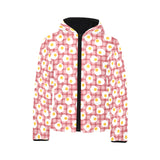 Fried Eggs Pattern Print Design 03 Kids' Boys' Girls' Padded Hooded Jacket