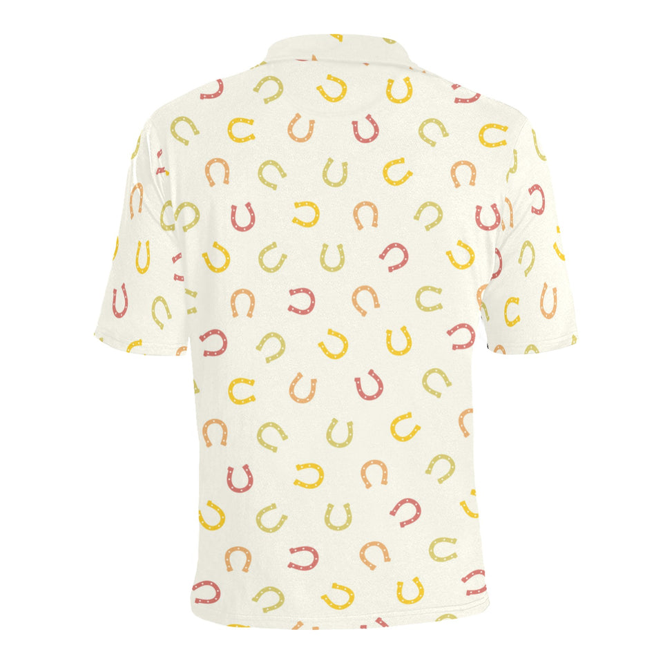 Horseshoes Pattern Print Design 02 Men's All Over Print Polo Shirt