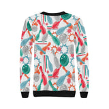 Watercolor bowling pattern Women's Crew Neck Sweatshirt