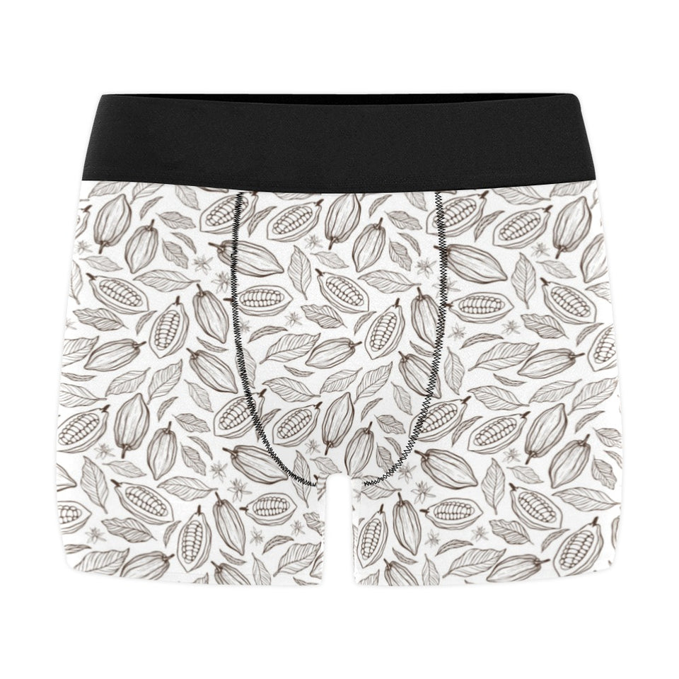 cacao beans leaves pattern Men's All Over Print Boxer Briefs Men's Underwear