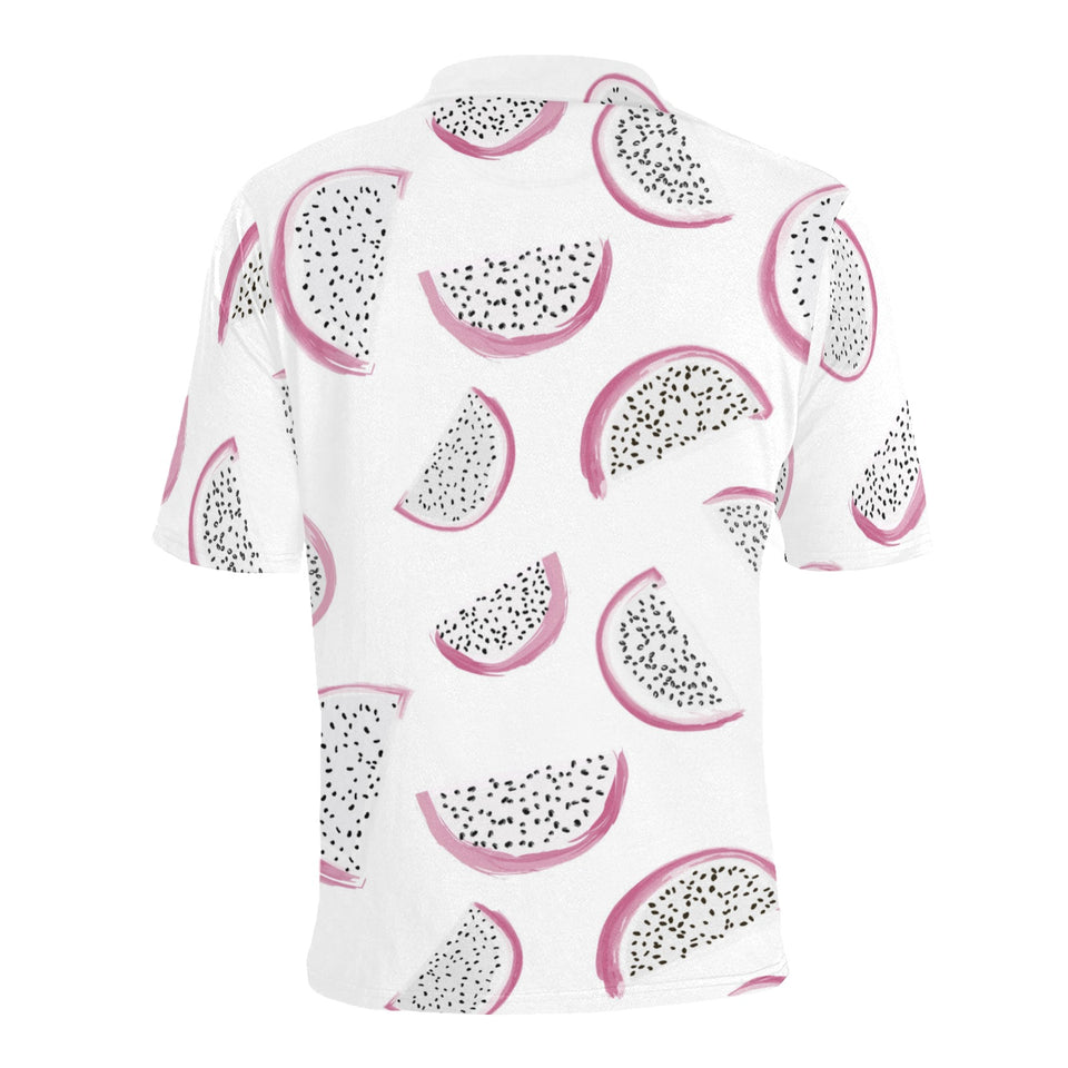 dragon fruit pattern Men's All Over Print Polo Shirt